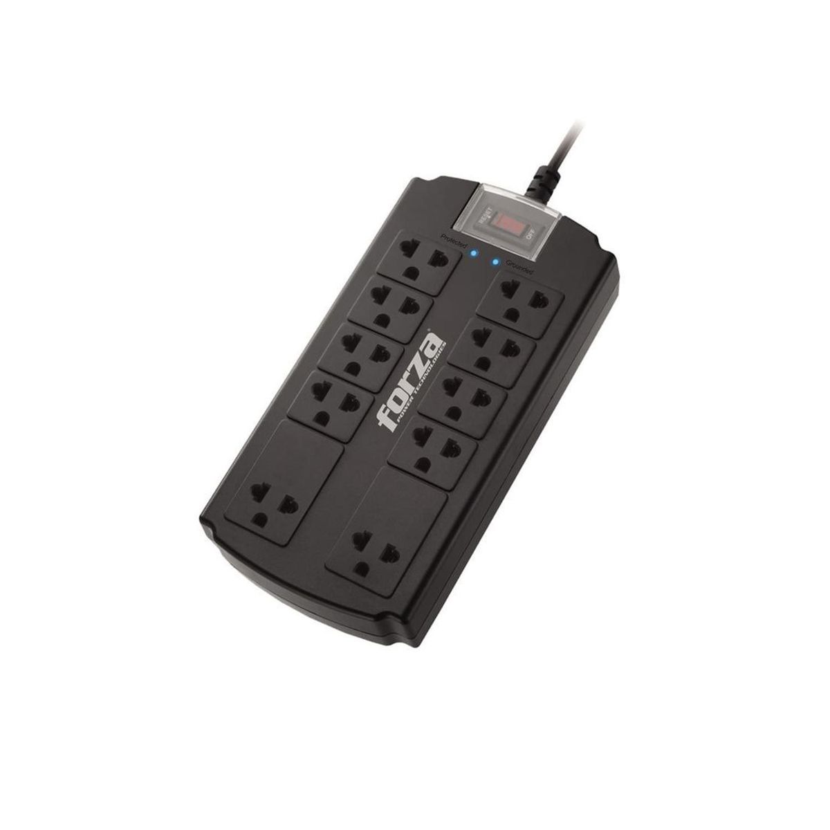 FORZA - Supresor De Pico Forza Fsp 10 Un-1080 Joules 10 Tomas Black