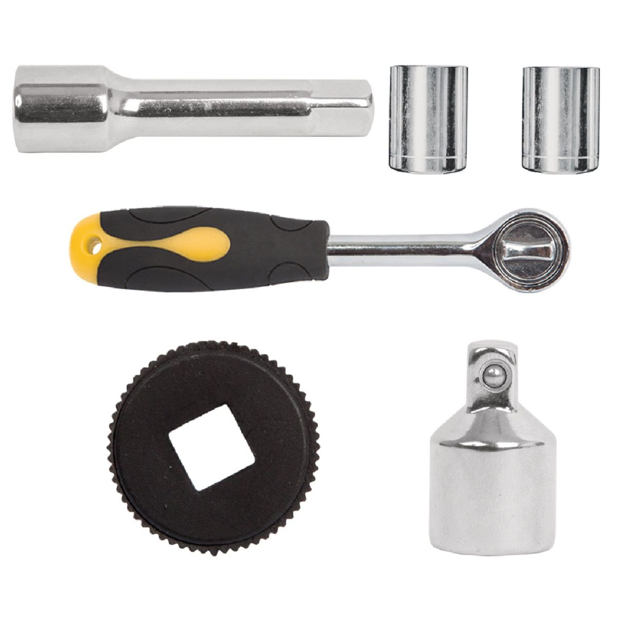 PRETUL - Juego de dados, ratchet, extensión herramienta para mecánico 39 piezas