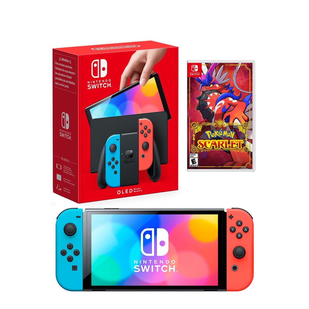 NINTENDO - Consola Nintendo Switch Oled Neon + Pokemon Scarlet