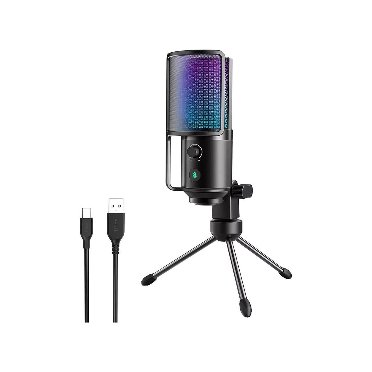 FIFINE - Micrófono Fifine K669 Pro 3 Con Soporte Usb Black