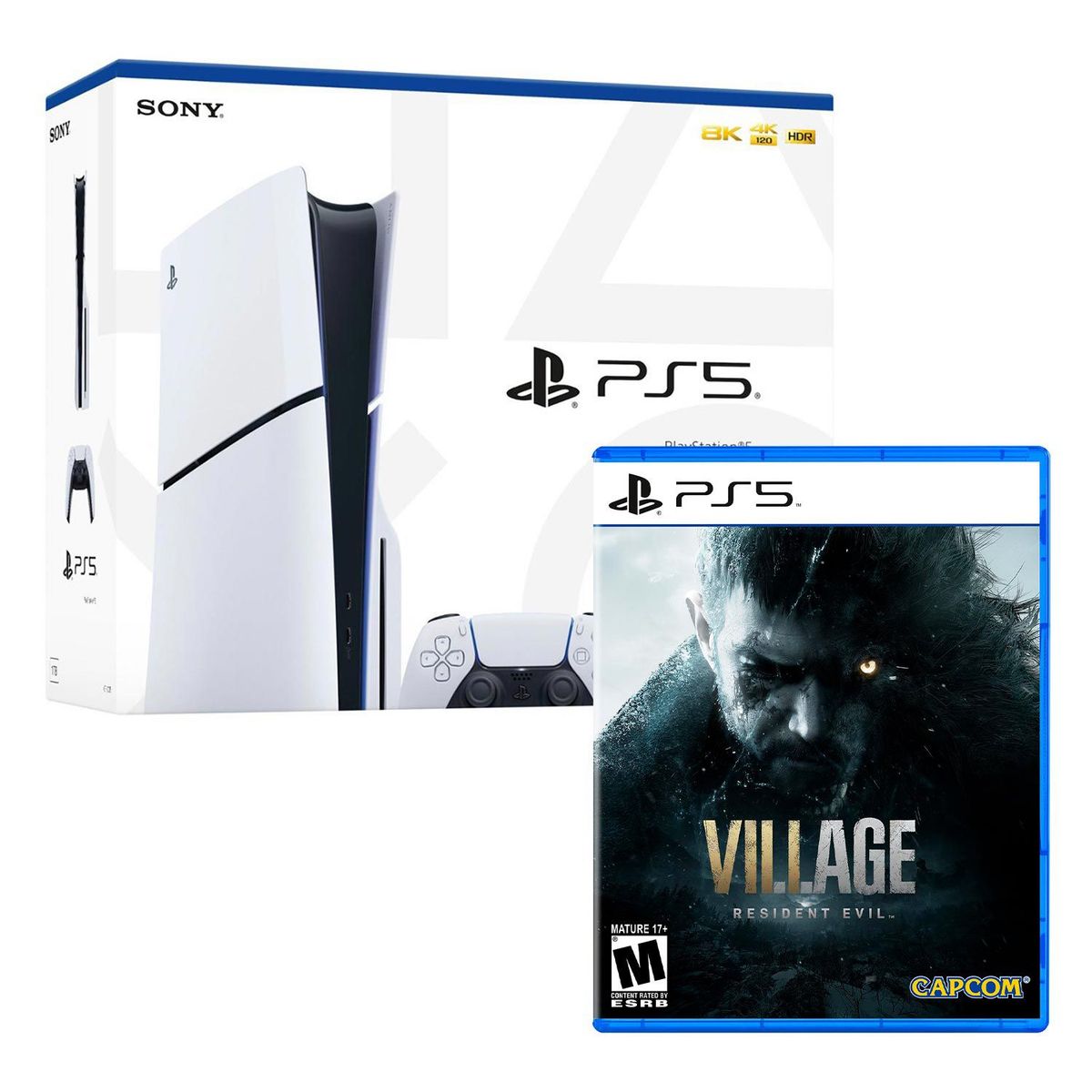 SONY - Consola Ps5 Slim Con Lector De Discos + Resident Evil Village