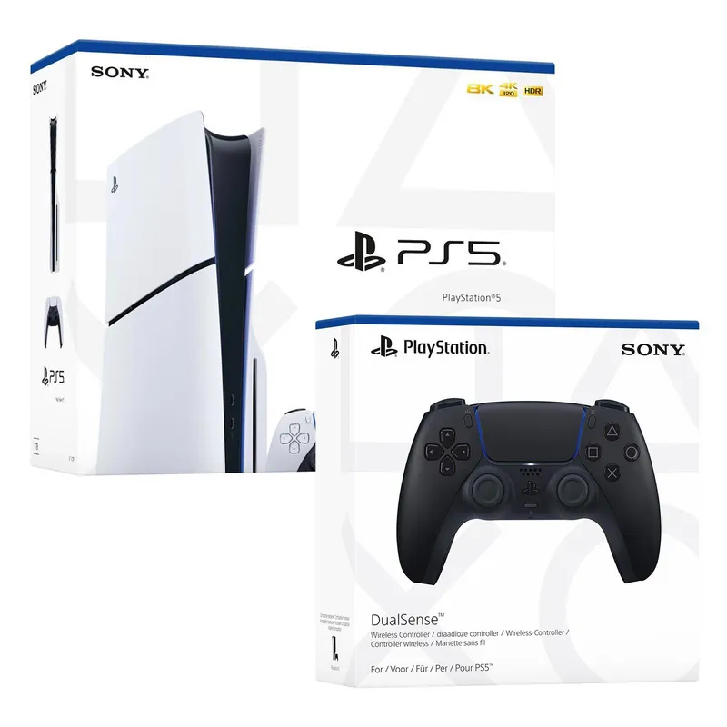 SONY - Consola Playstation 5 Slim Con Lector de Discos + Mando Negro