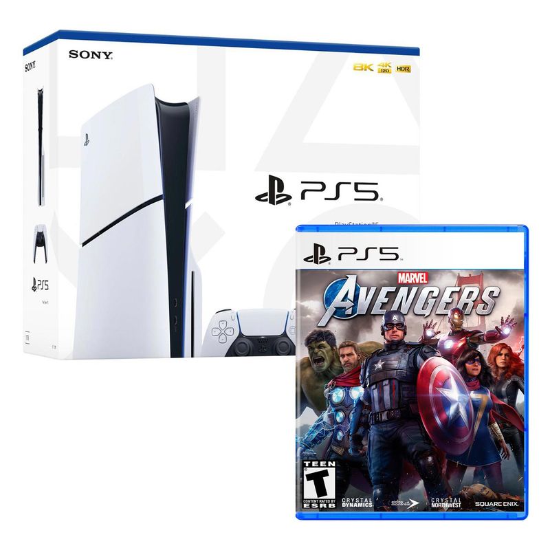 SONY - Consola Ps5 Slim Con Lector De Discos + Marvel Avengers