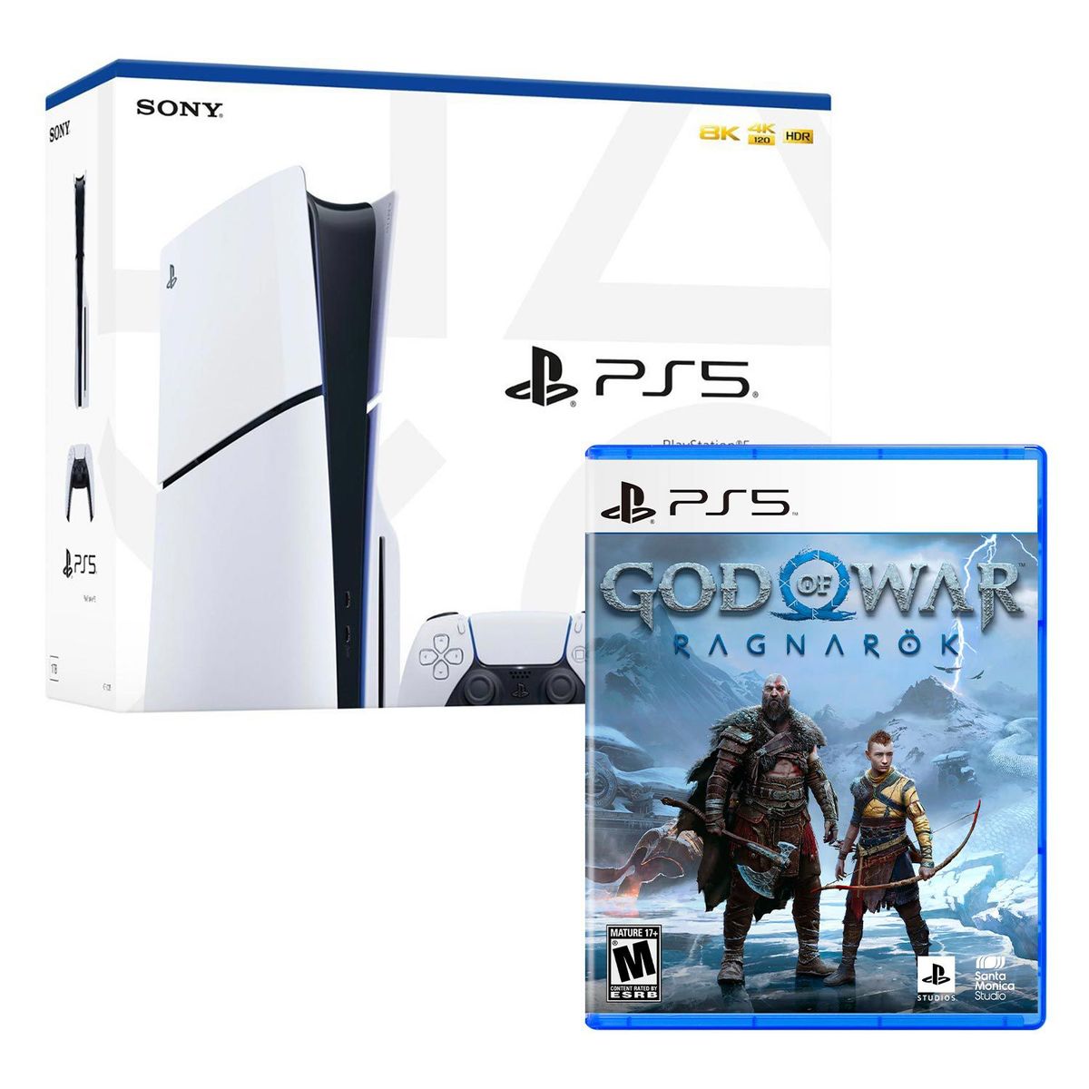 SONY - Consola Playstation 5 Slim Con Lector De Discos + God Of War Ragnarok