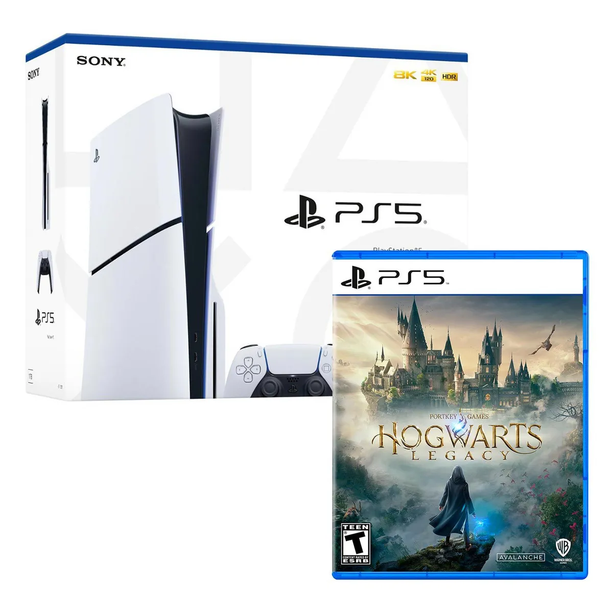 SONY - Consola Playstation 5 Slim Con Lector De Discos + Hogwarts Legacy