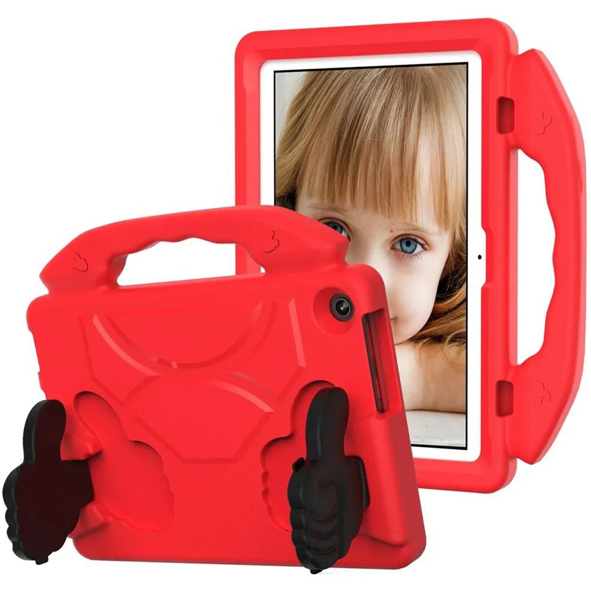 FUNDAANTIGOLPES - Funda de Goma Diseño para Tablet Lenovo M10 3ra Gen 10.1 Tb-328f Rojo