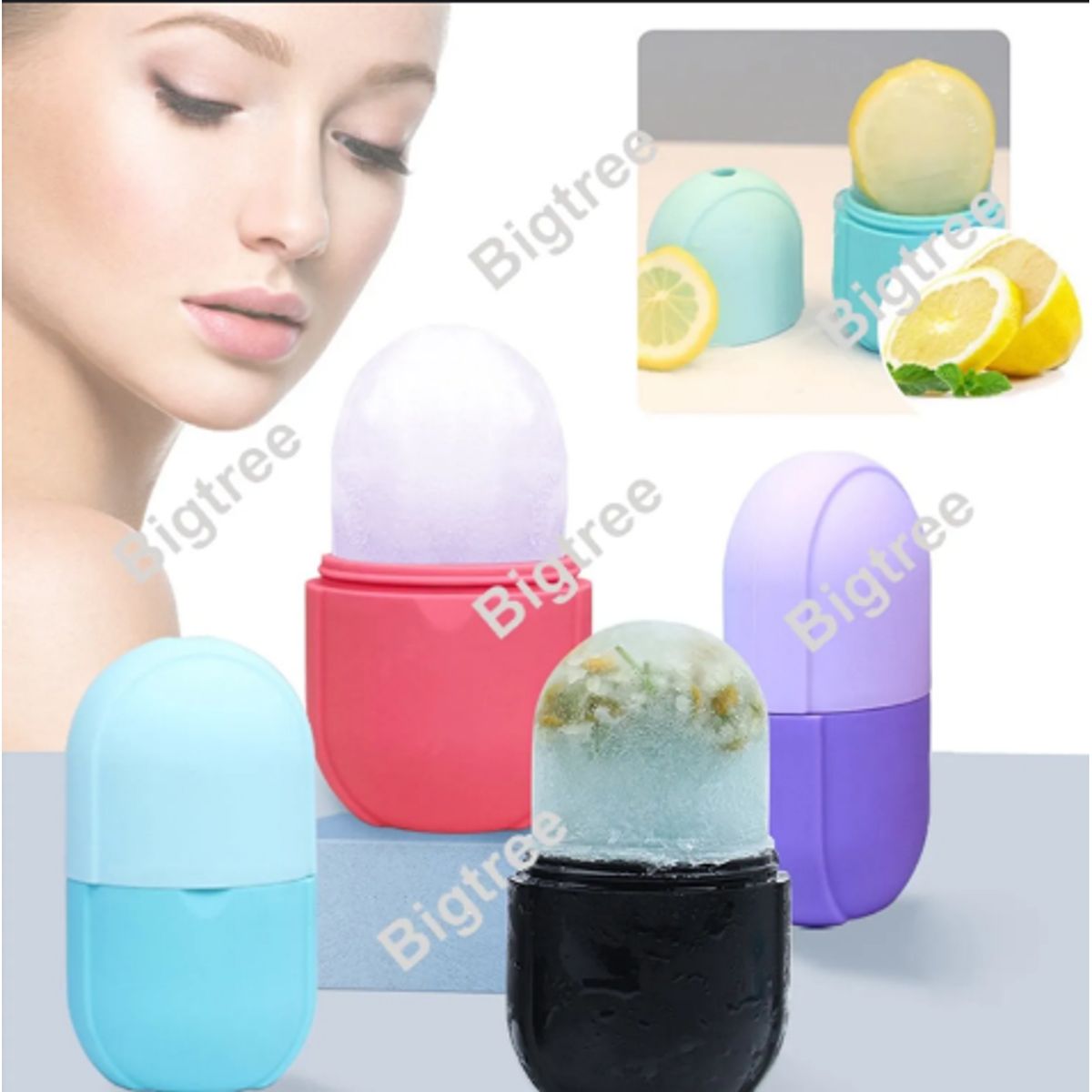 GENERICO - Molde masajeador facial para hielo - Verde