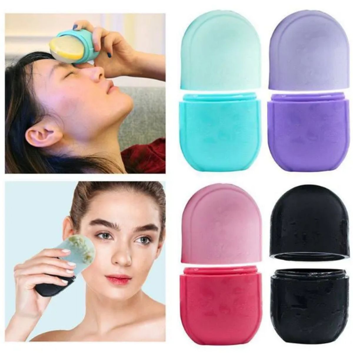 GENERICO - Molde masajeador facial para hielo - Verde