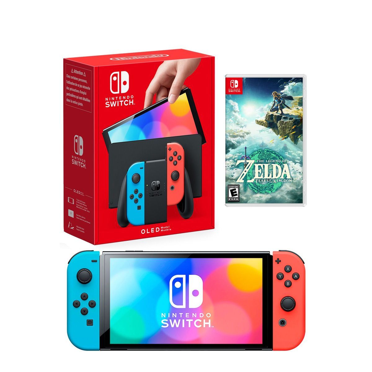 NINTENDO - Consola Nintendo Switch Oled Neon + Tears of the Kingdom