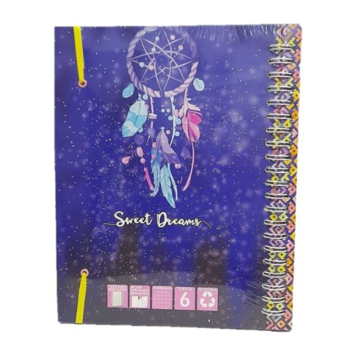 GENERICO - CUADERNO ANILLADO CUADRICULADO  A4 DE 140 HOJAS - SWEET