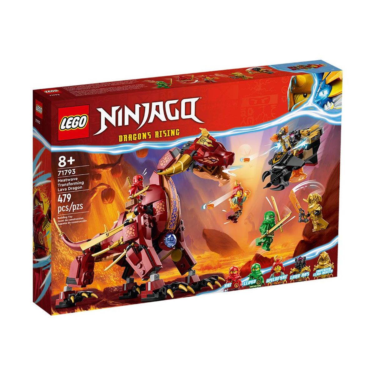 LEGO - LEGO 71793 Dragón de Lava Transformable de Heatwave