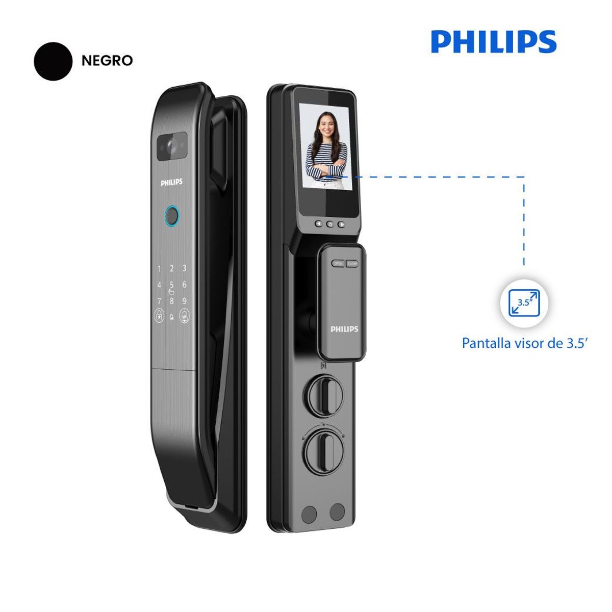 PHILIPS - CERRADURA DIGITAL PHILIPS 303 VP-5HWS - NEGRO