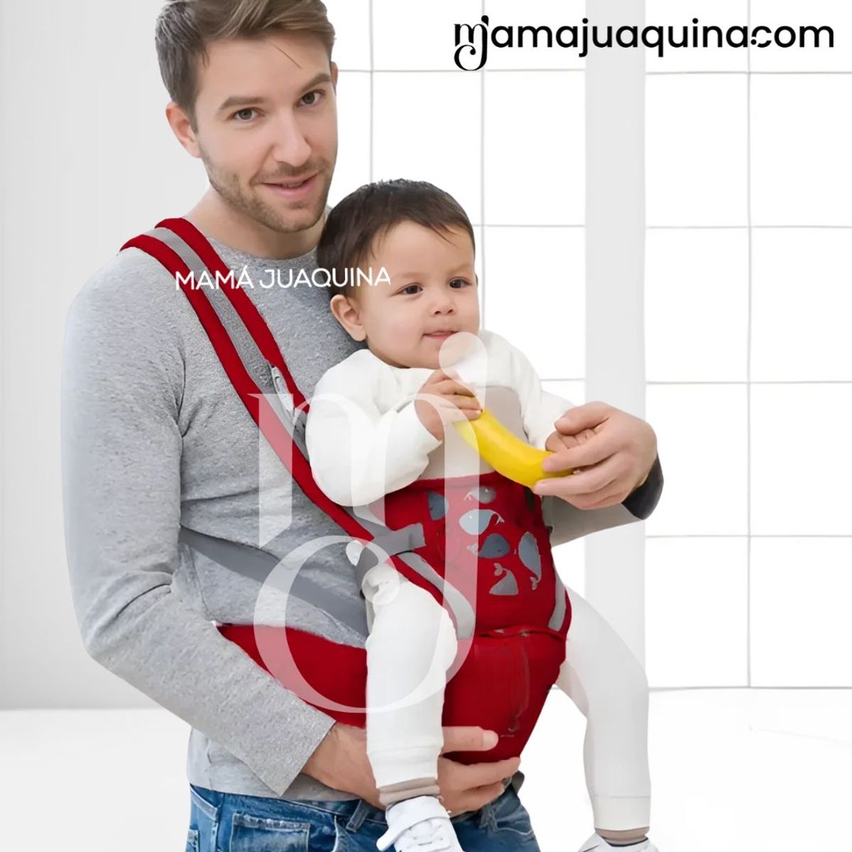 GENERICO - Canguro para Bebé «BALLENITA» 3 en 1 Red