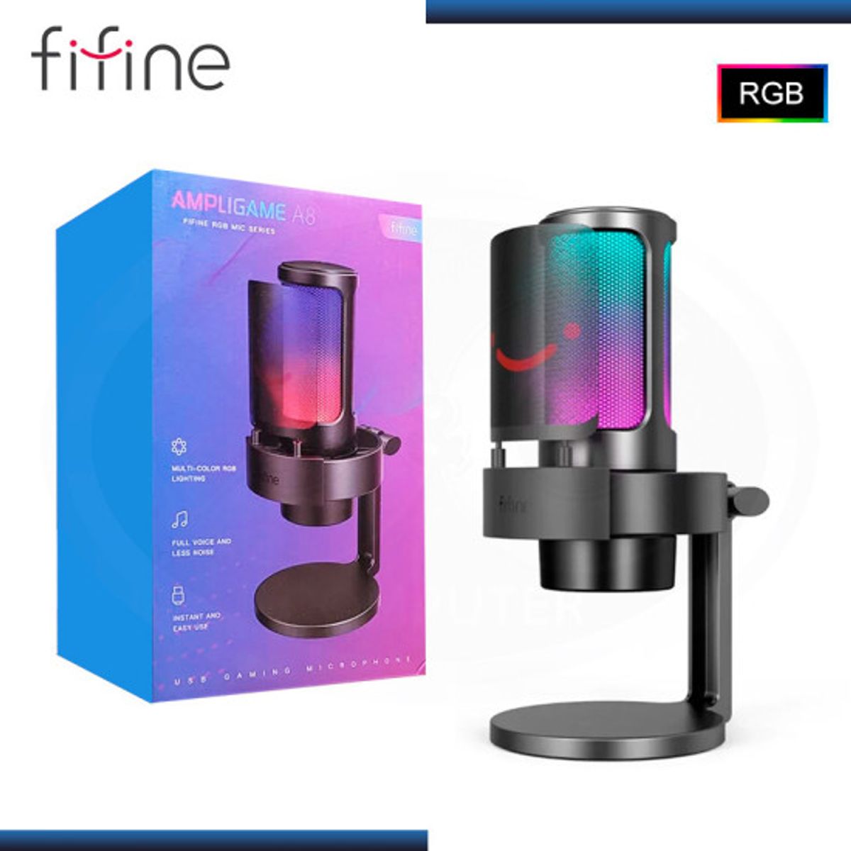 FIFINE - Micrófono Gamer Fifine A8 BLACK