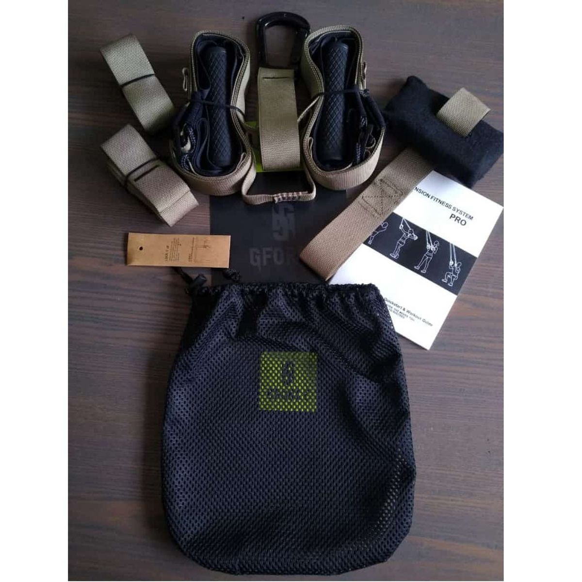 GENERICO - TRX Sistema de Entrenamiento en Suspensión Verde Militar