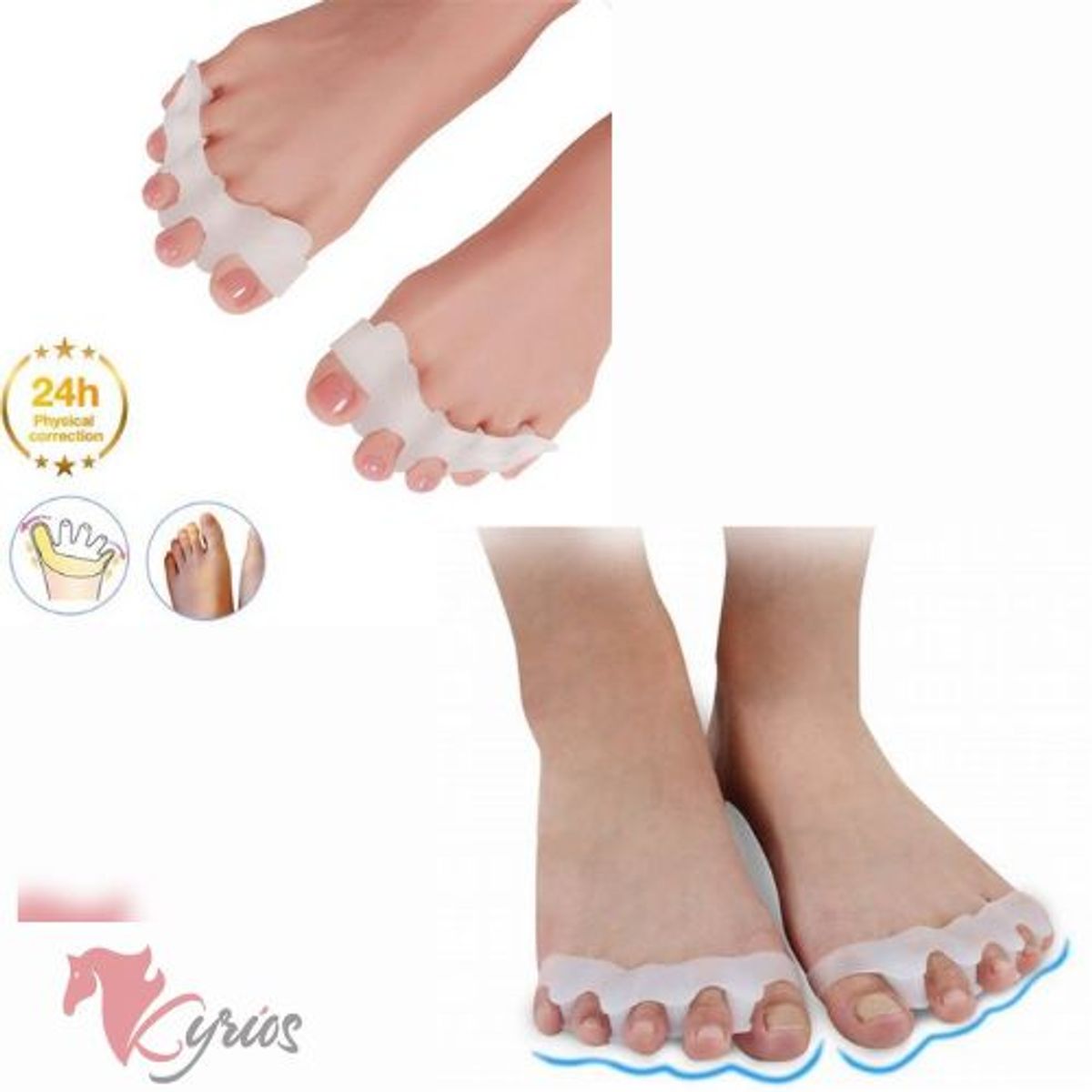 GENERICO - Separador de Dedos del Pie Pack 3