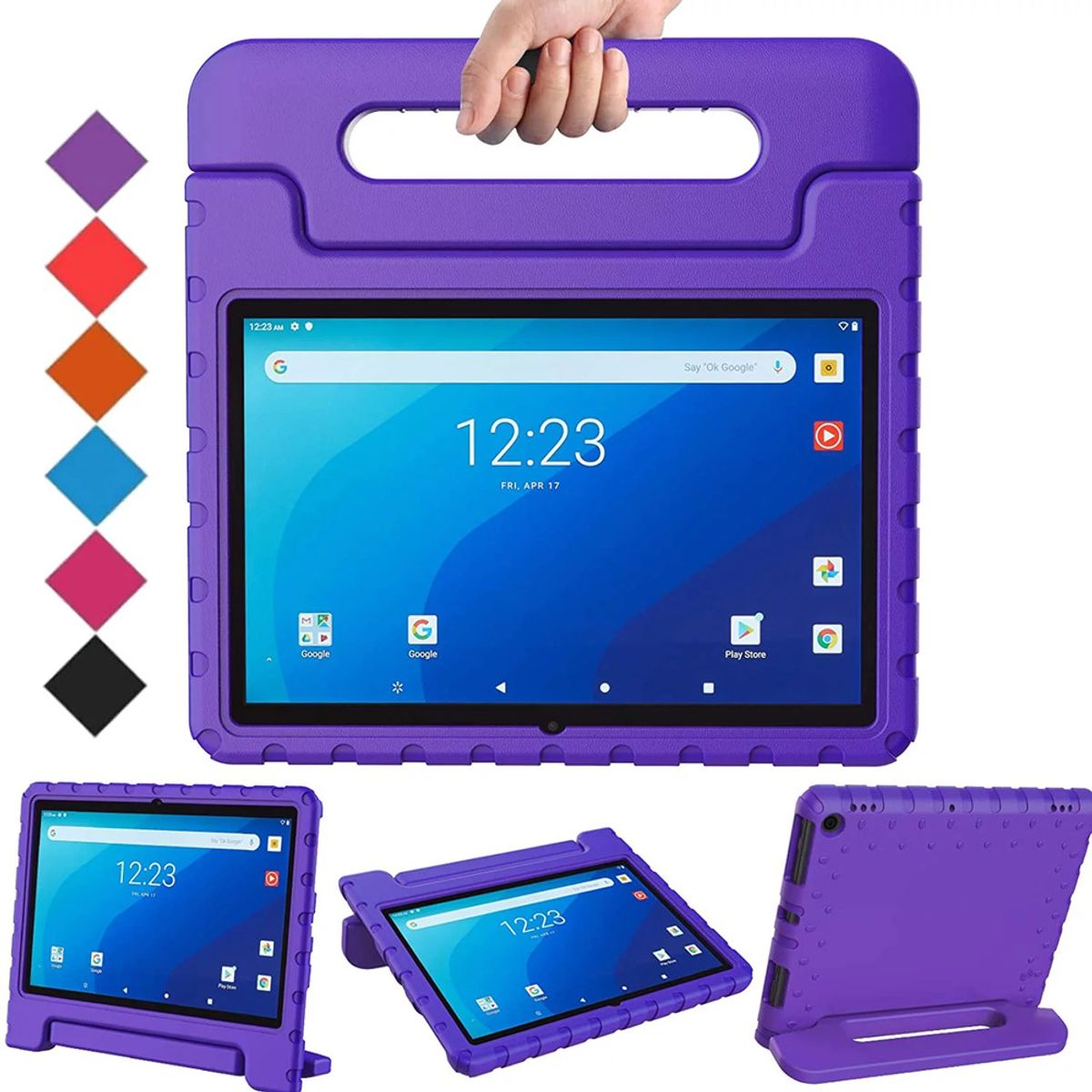 GENERICO - Funda para Samsung Tab S6 Lite 104 de Maleta Goma Morada Resistente
