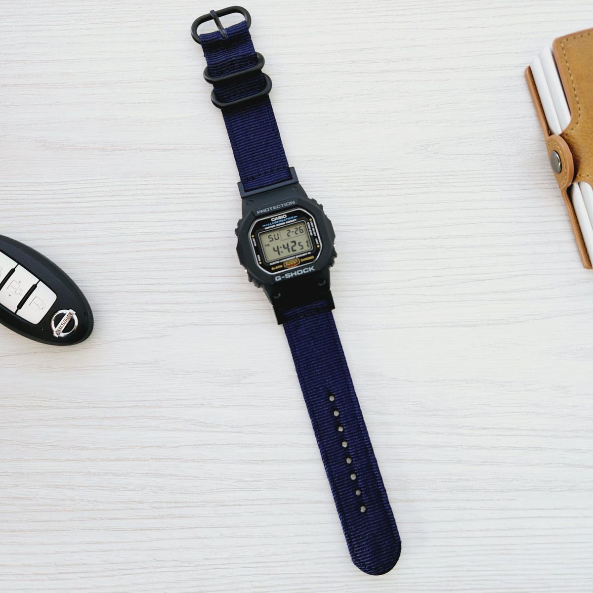 GENERICO - Correa Nylon Repuesto para CASIO G-SHOCK DW-5600 - Azul