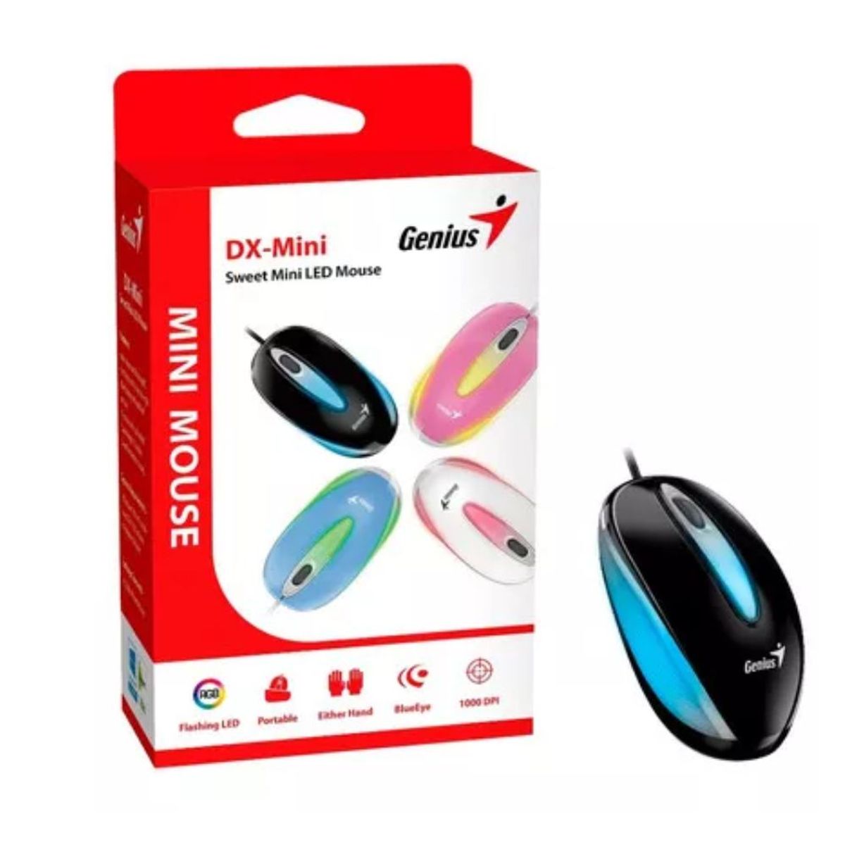 GENIUS - Mouse Genius Dx-Mini Negro USB RGB
