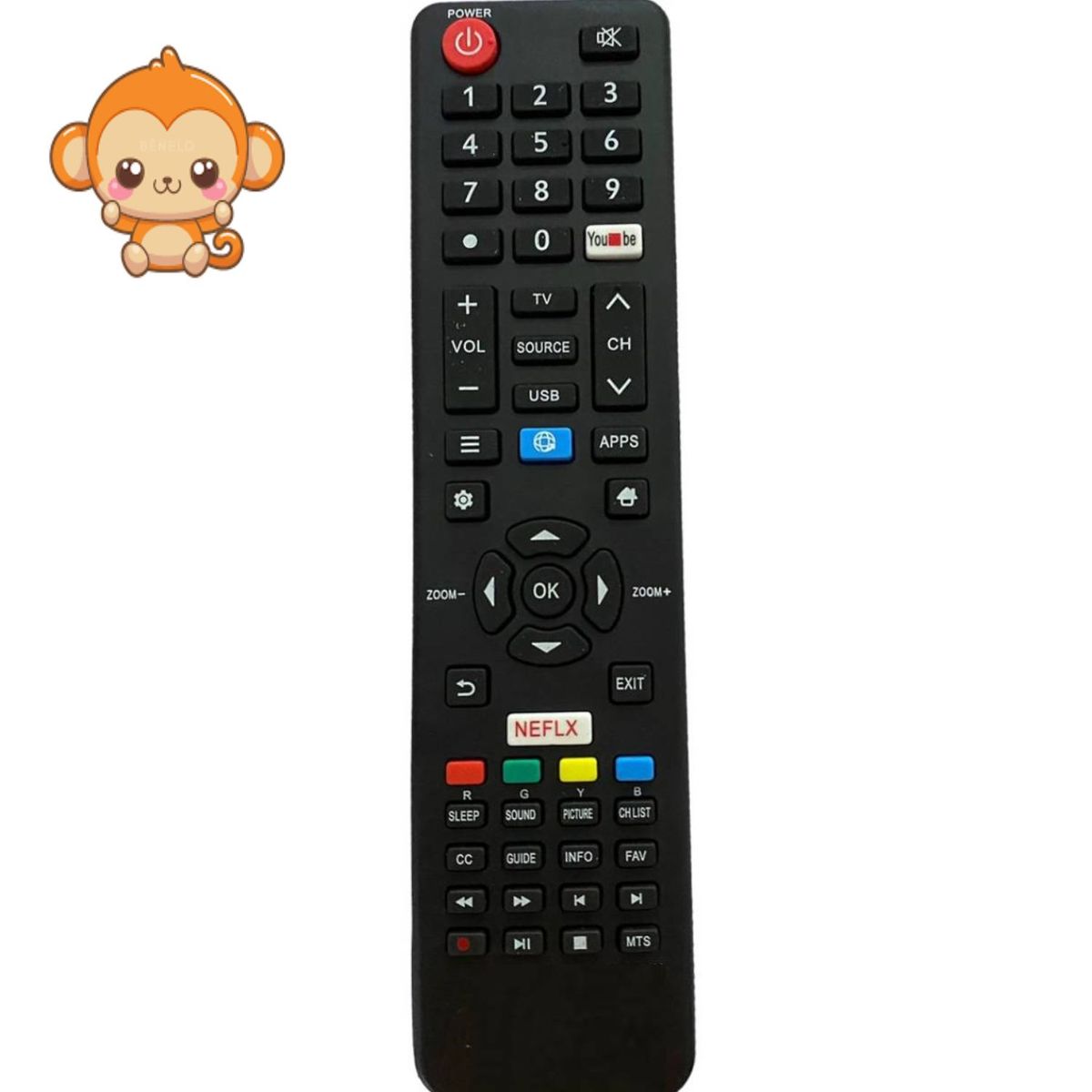 GENERICO - Control Remoto Genérico Miray Para Smart Tv 4k  Pilas