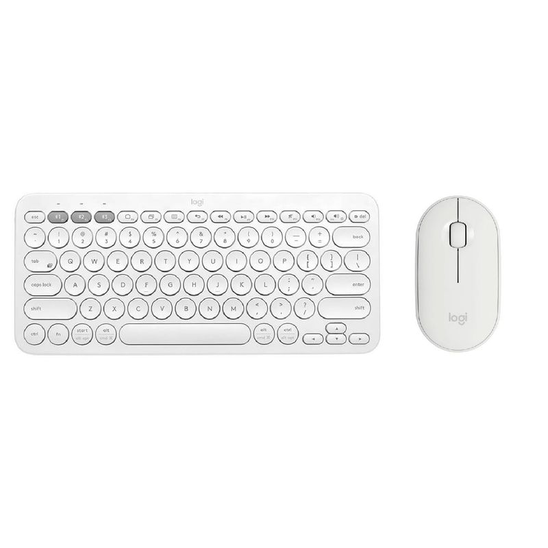 LOGITECH - Teclado y Mouse Logitech K380s Mouse M350s Bt Inalámbrico Blanco