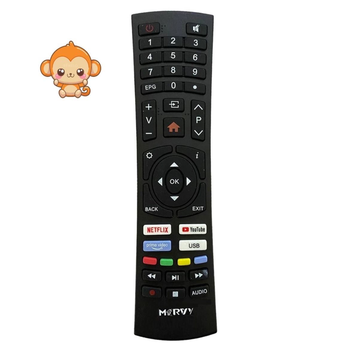 UNIVERSAL - Control Remoto Para Tv Smart Miray Con AmazonNetflix directo  Pilas