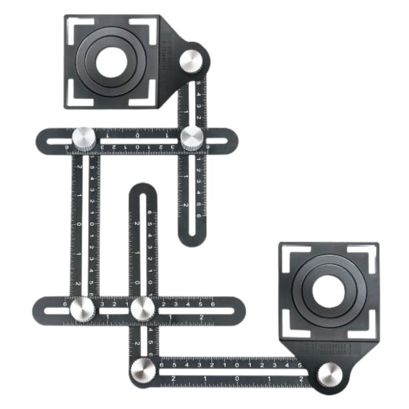 UYUSTOOLS - ESCUADRA POSICIONADOR PARA ENCHAPAR CERAMICO REGLA GUIA PARA AGUJERO