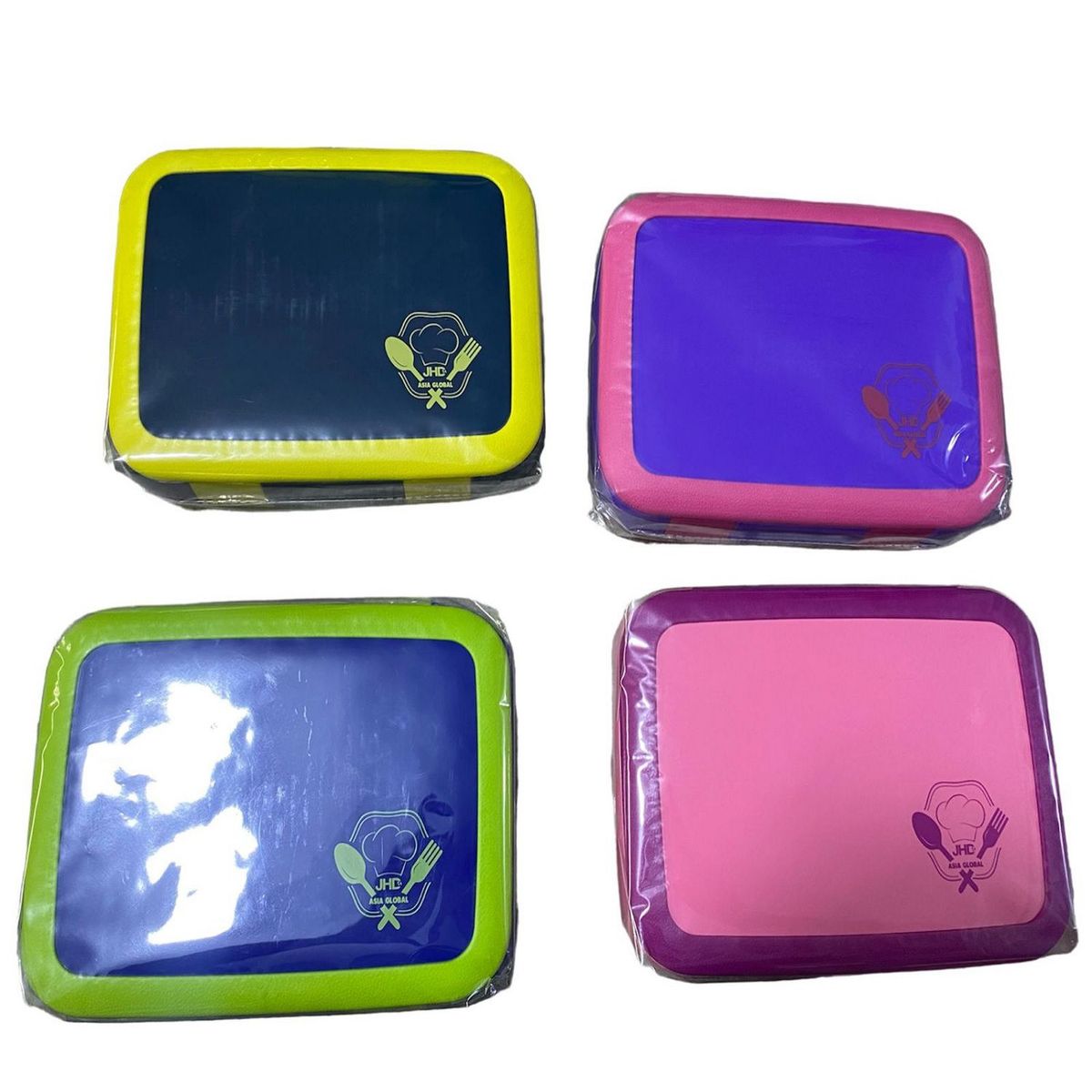 OTTOWARE - Lonchera con Compartimientos Fucsia con Bordes Lila