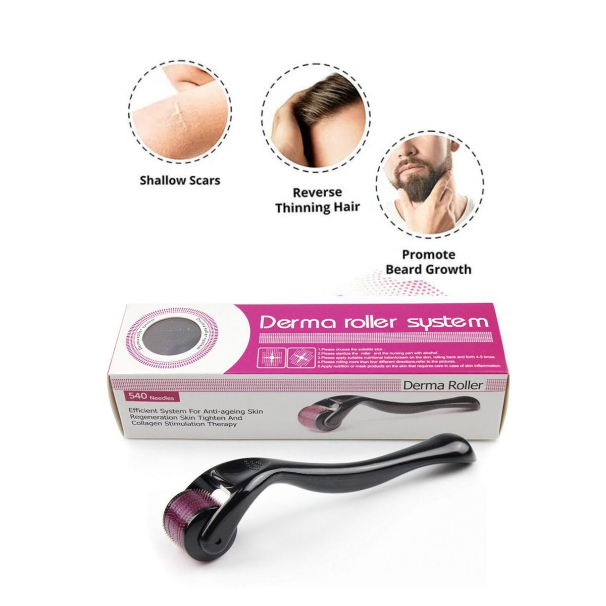 ROHS - Derma Roller Rodillo para la piel Barba y cabello 05mm