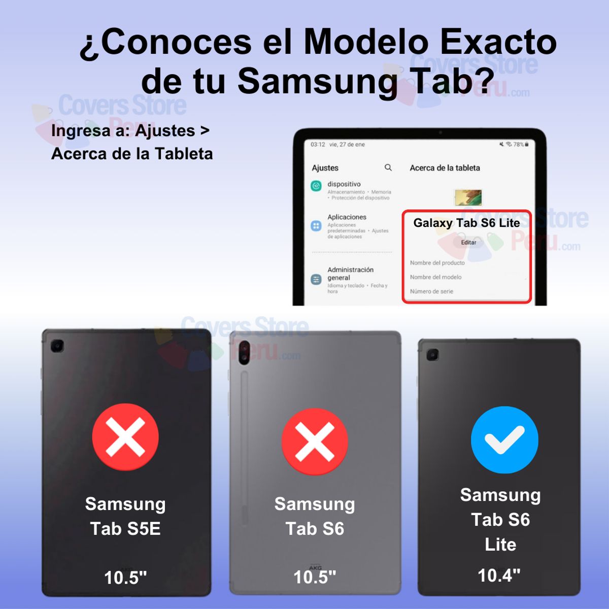 GENERICO - Funda para Samsung Tab S6 Lite 104 de Maleta Goma Negra Resistente