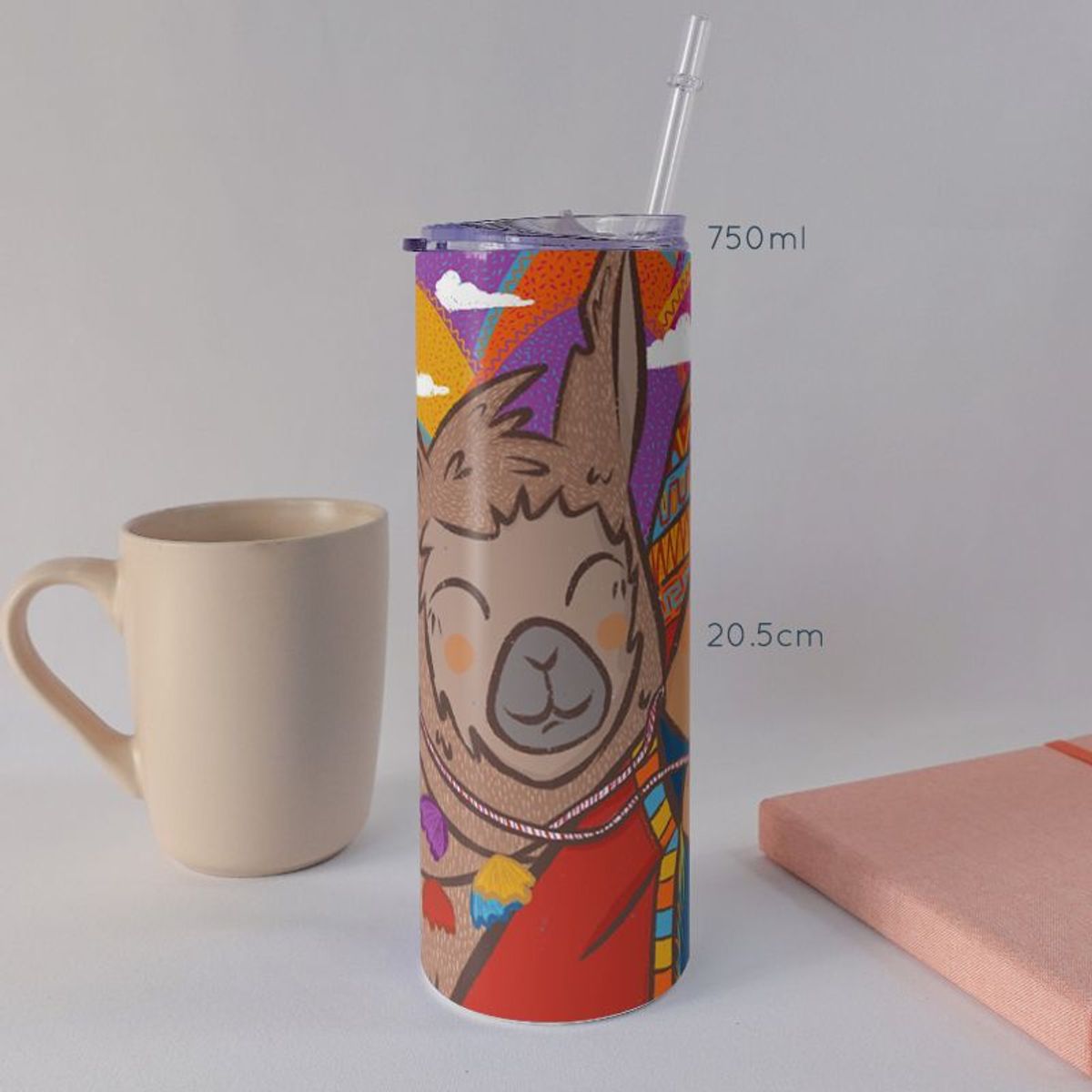 KUSTOMIT - Vaso Tomatodo Tumbler Mug Acero 750ml - Cholito