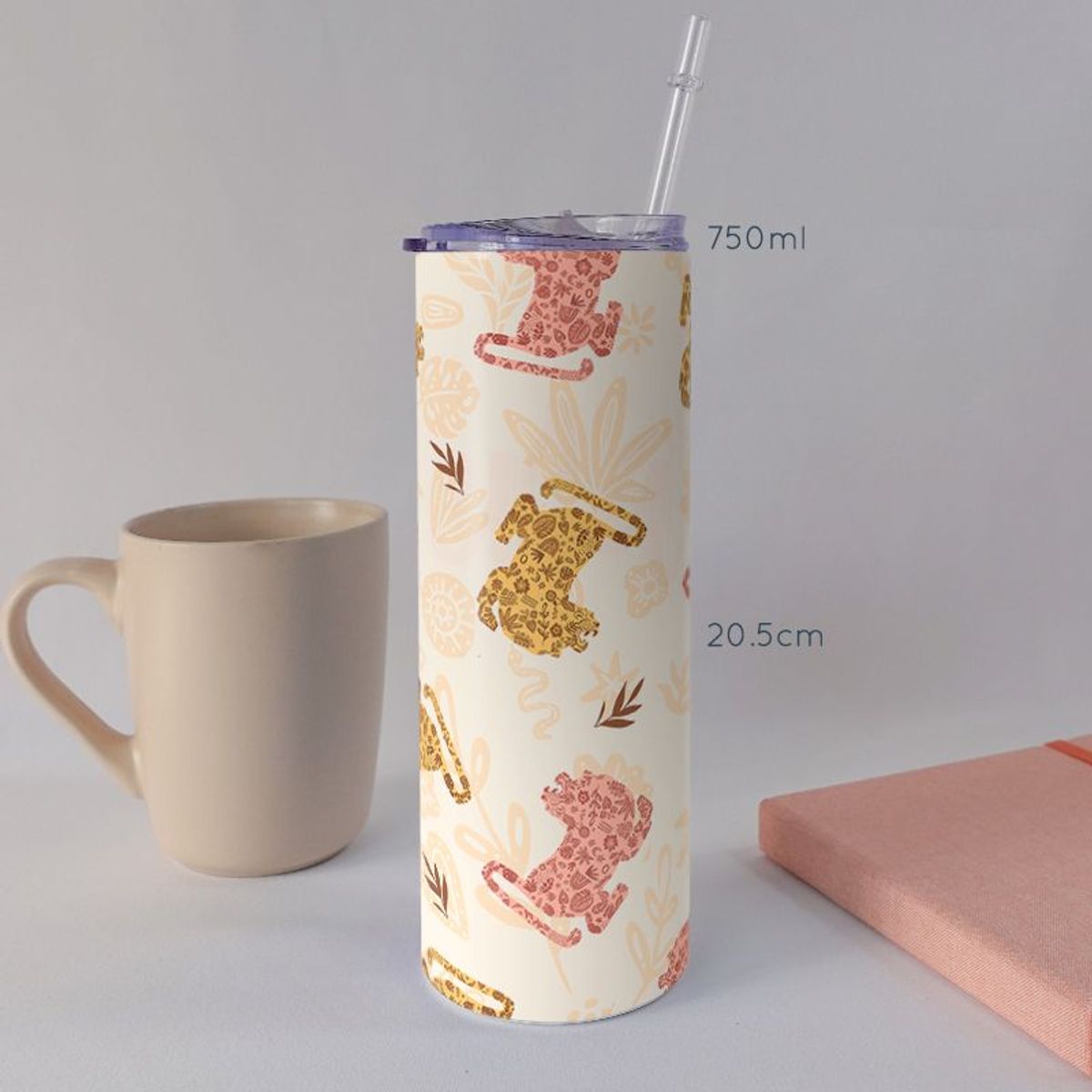 KUSTOMIT - Vaso Tomatodo Tumbler Mug Acero 750ml - Tigers