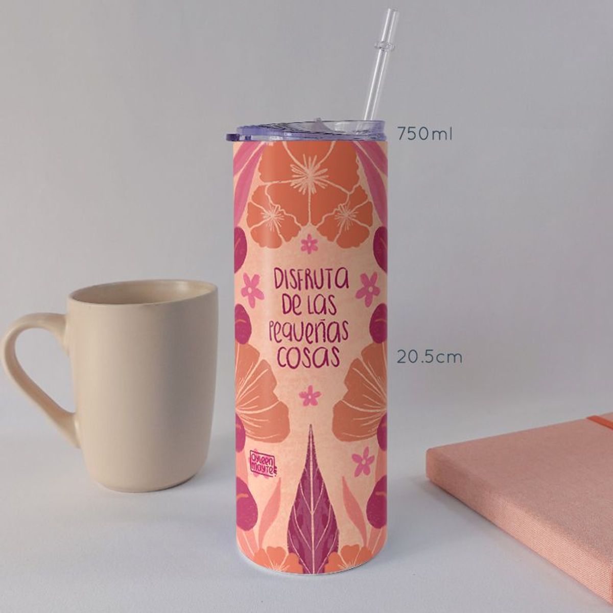 KUSTOMIT - Vaso Tomatodo Tumbler Mug Acero 750ml - Pequeñas cosas