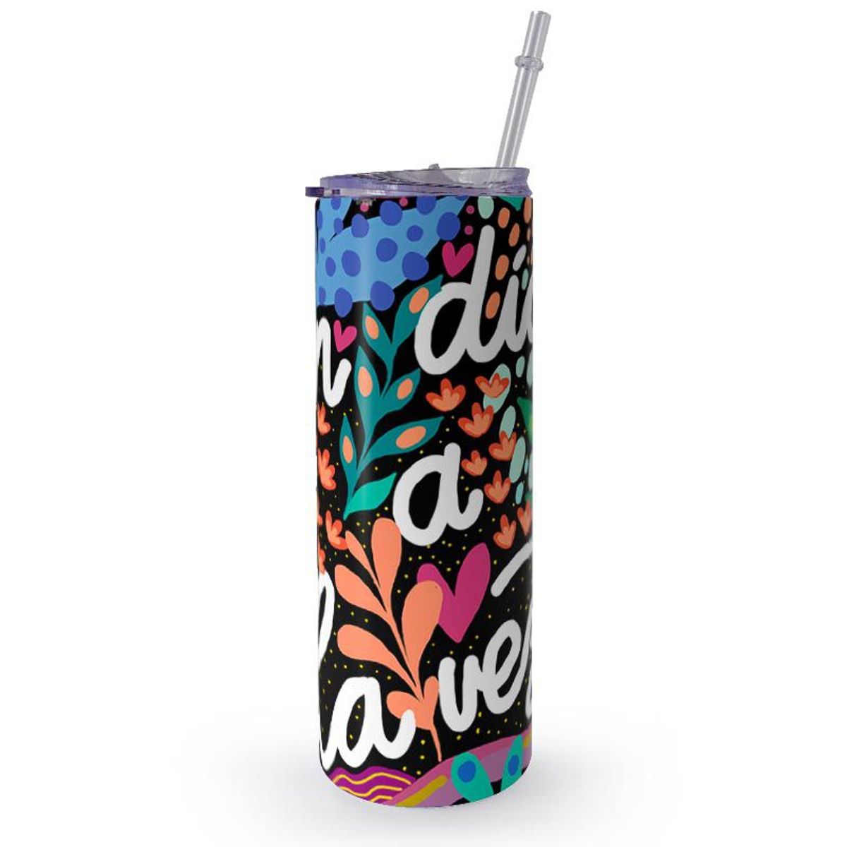 KUSTOMIT - Vaso Tomatodo Tumbler Mug Acero 750ml - Un día a la Vez