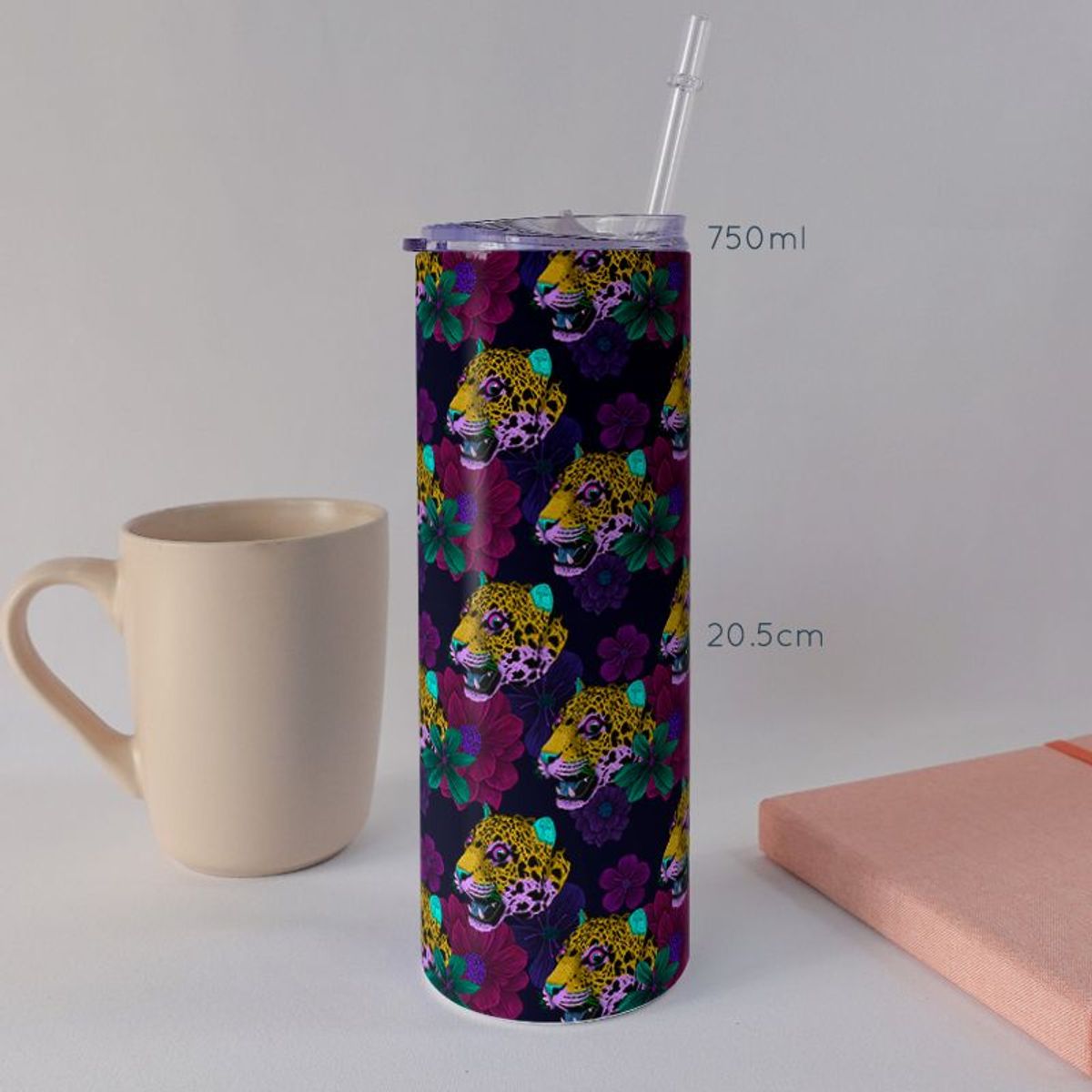 KUSTOMIT - Vaso Tomatodo Tumbler Mug Acero 750ml - Jaguar