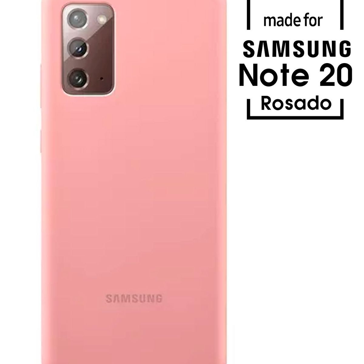 SAMSUNG - Silicone Case Para Samsung Note 20 Rosado