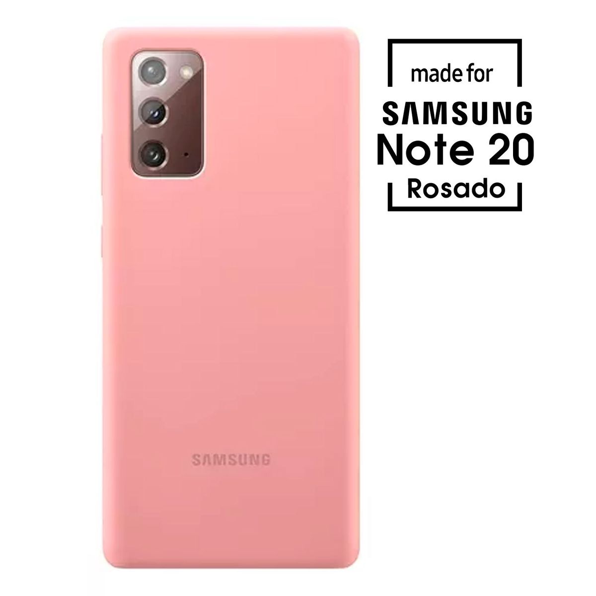 SAMSUNG - Silicone Case Para Samsung Note 20 Rosado