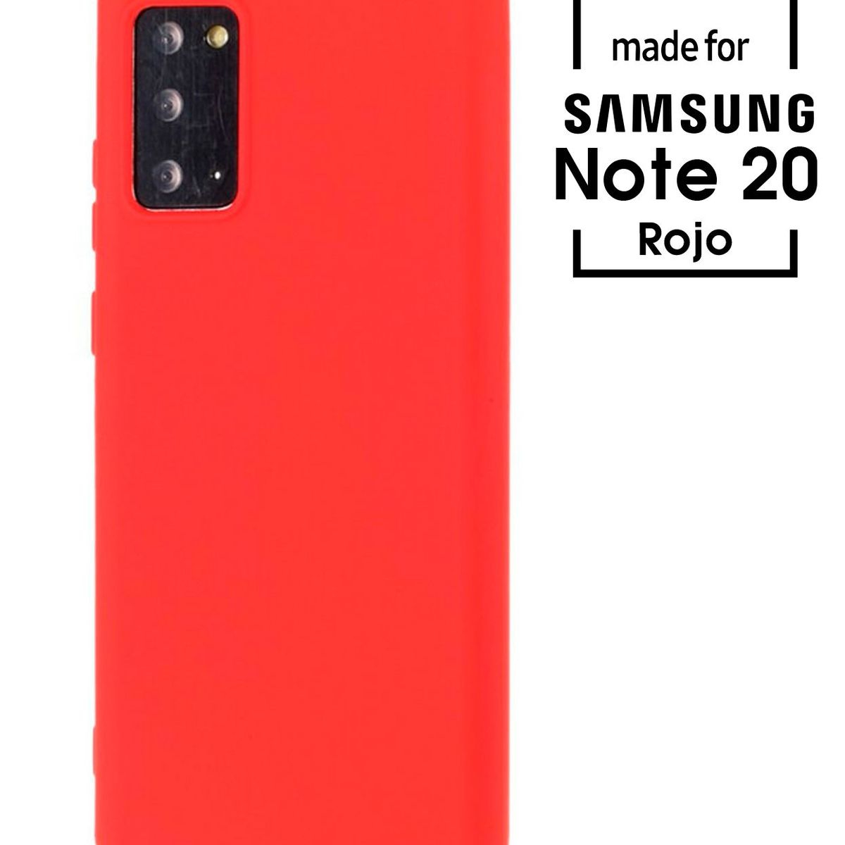 SAMSUNG - Silicone Case Para Samsung Note 20 Rojo