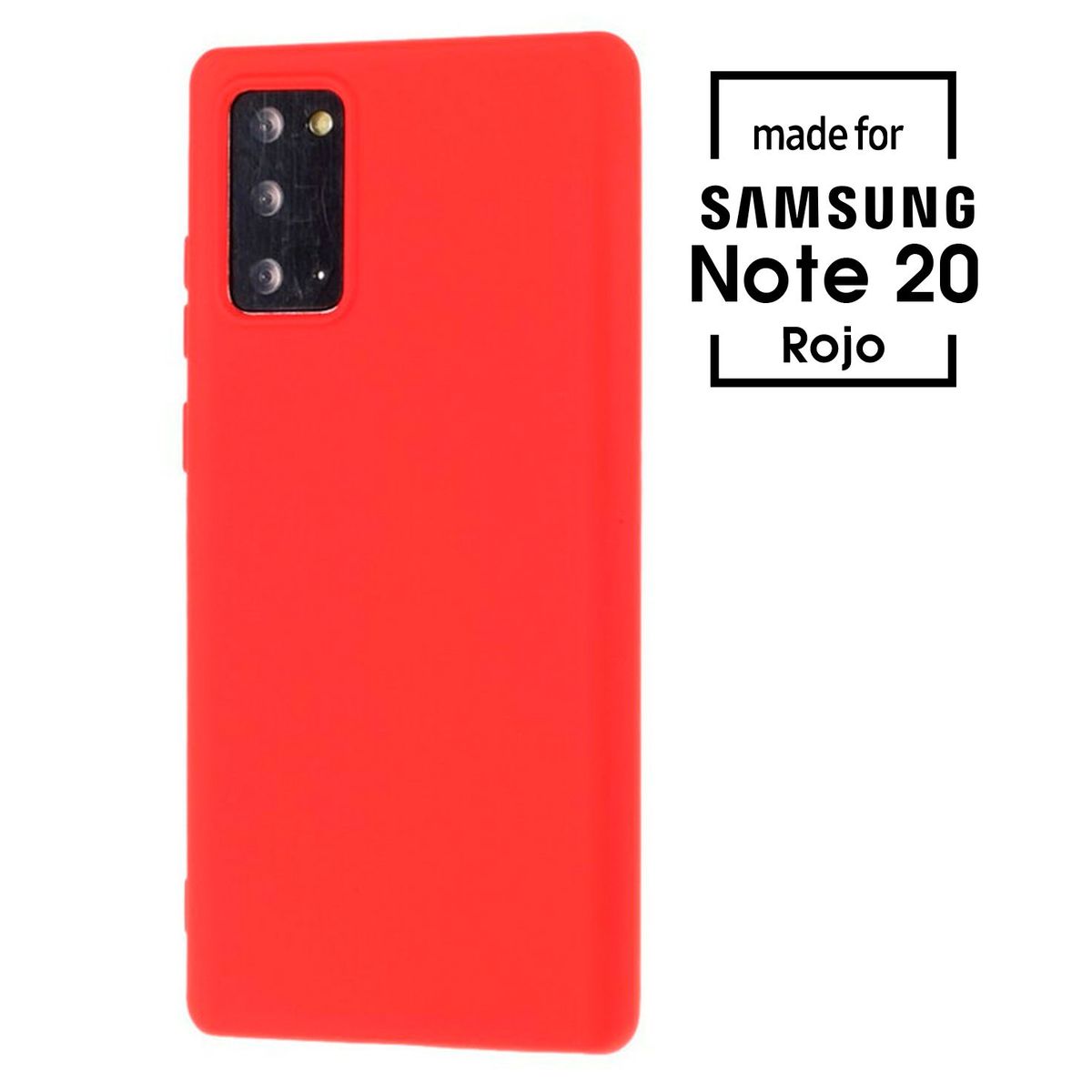 SAMSUNG - Silicone Case Para Samsung Note 20 Rojo