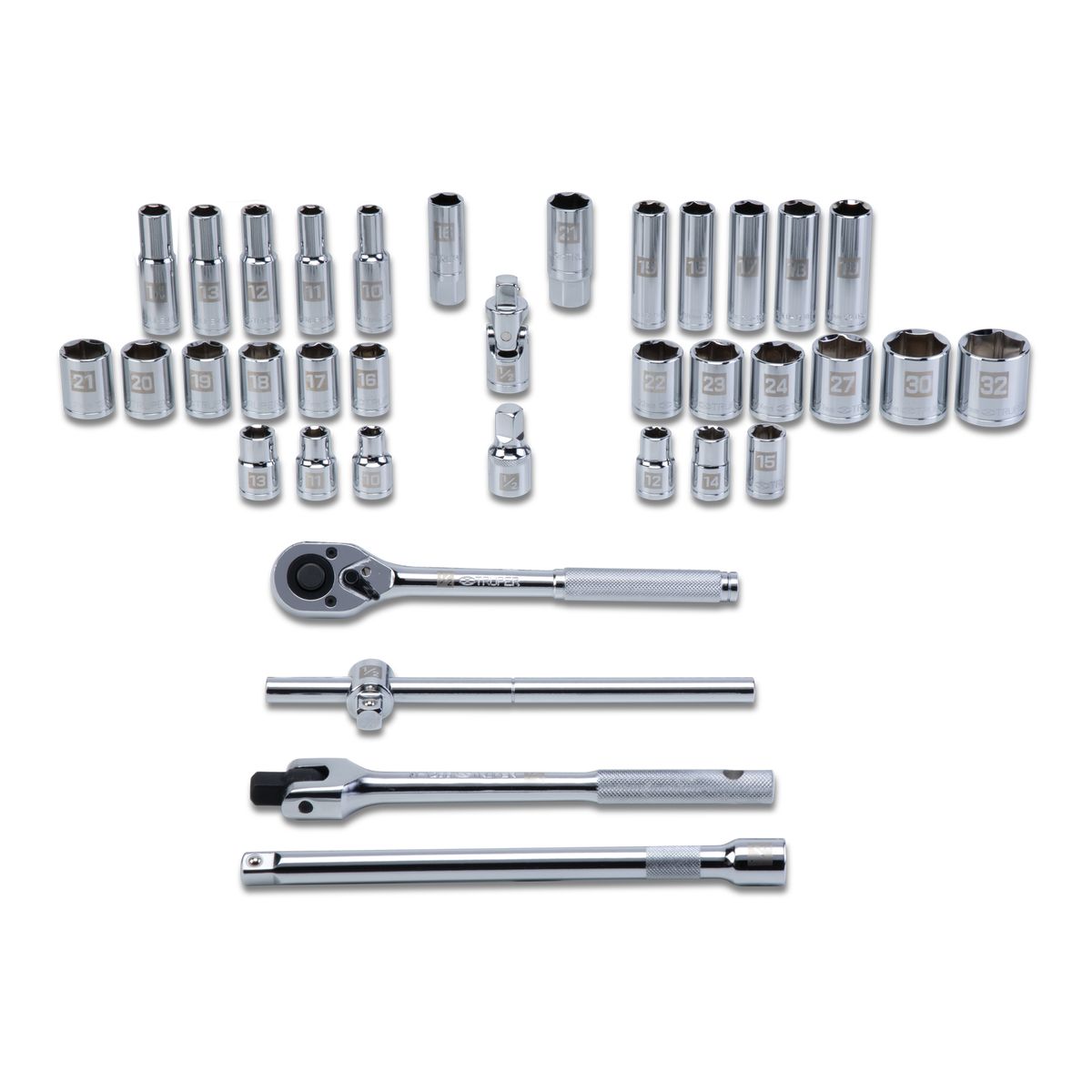 TRUPER - Juego de 36 herramientas cuadro 1/2" mm para mecánico COD 102249 Truper