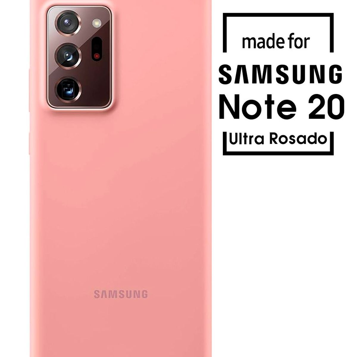 SAMSUNG - Silicone Case Para Samsung Note 20 Ultra Rosado