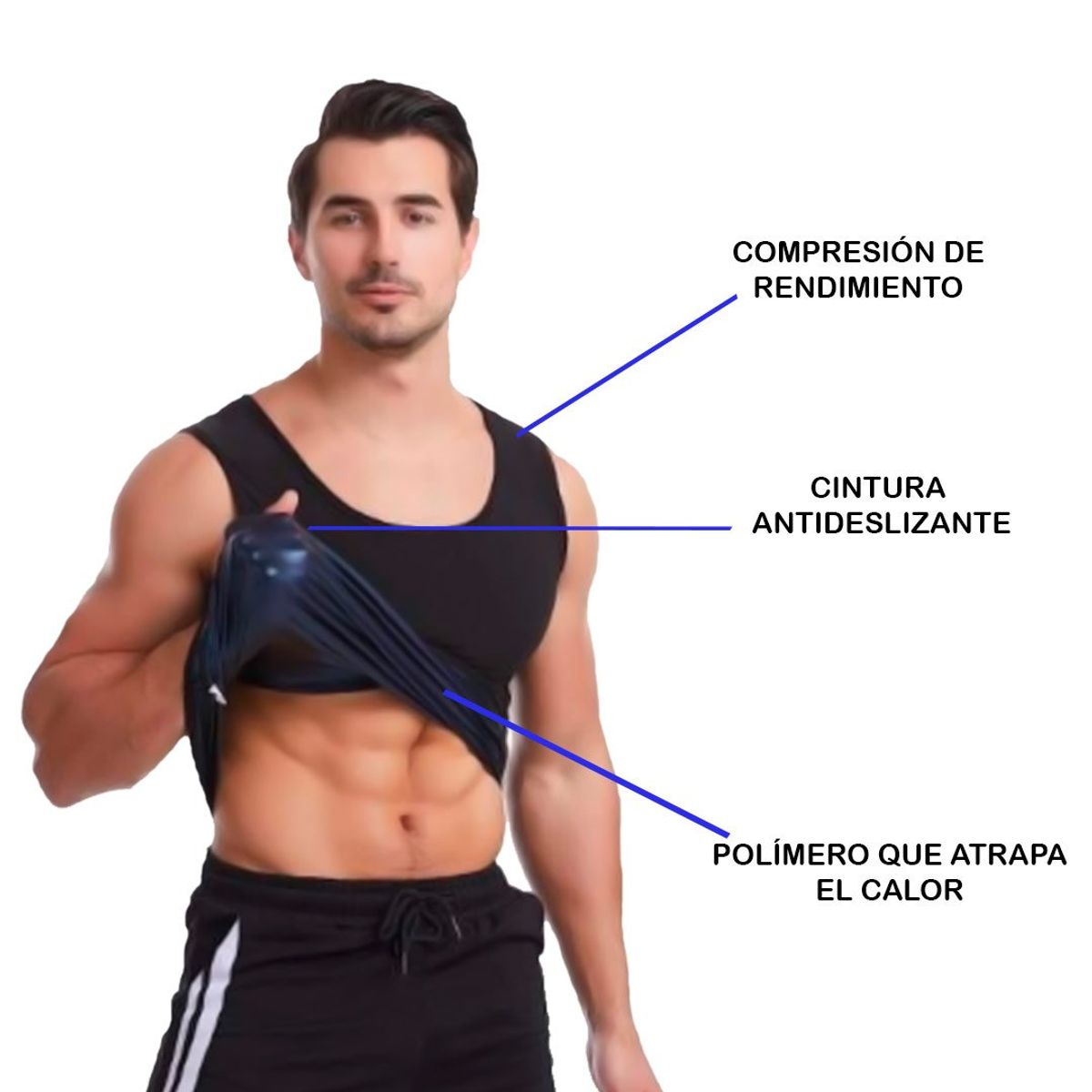 GENERICO - CHALECO SAUNA MOLDEADOR PARA HOMBRE