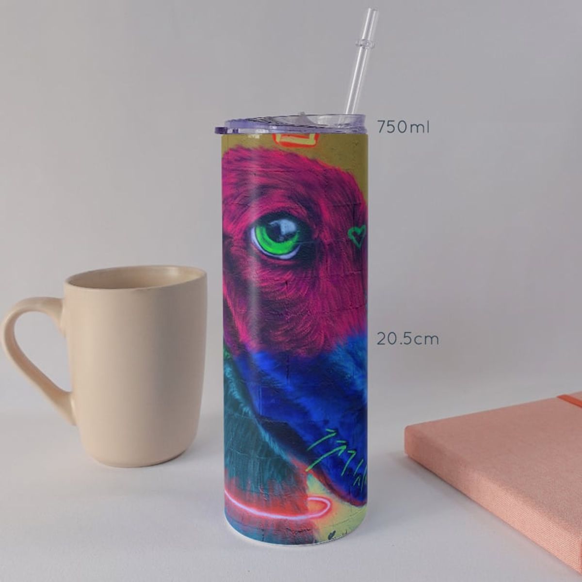 KUSTOMIT - Vaso Tomatodo Tumbler Mug Acero 750ml - Dogo