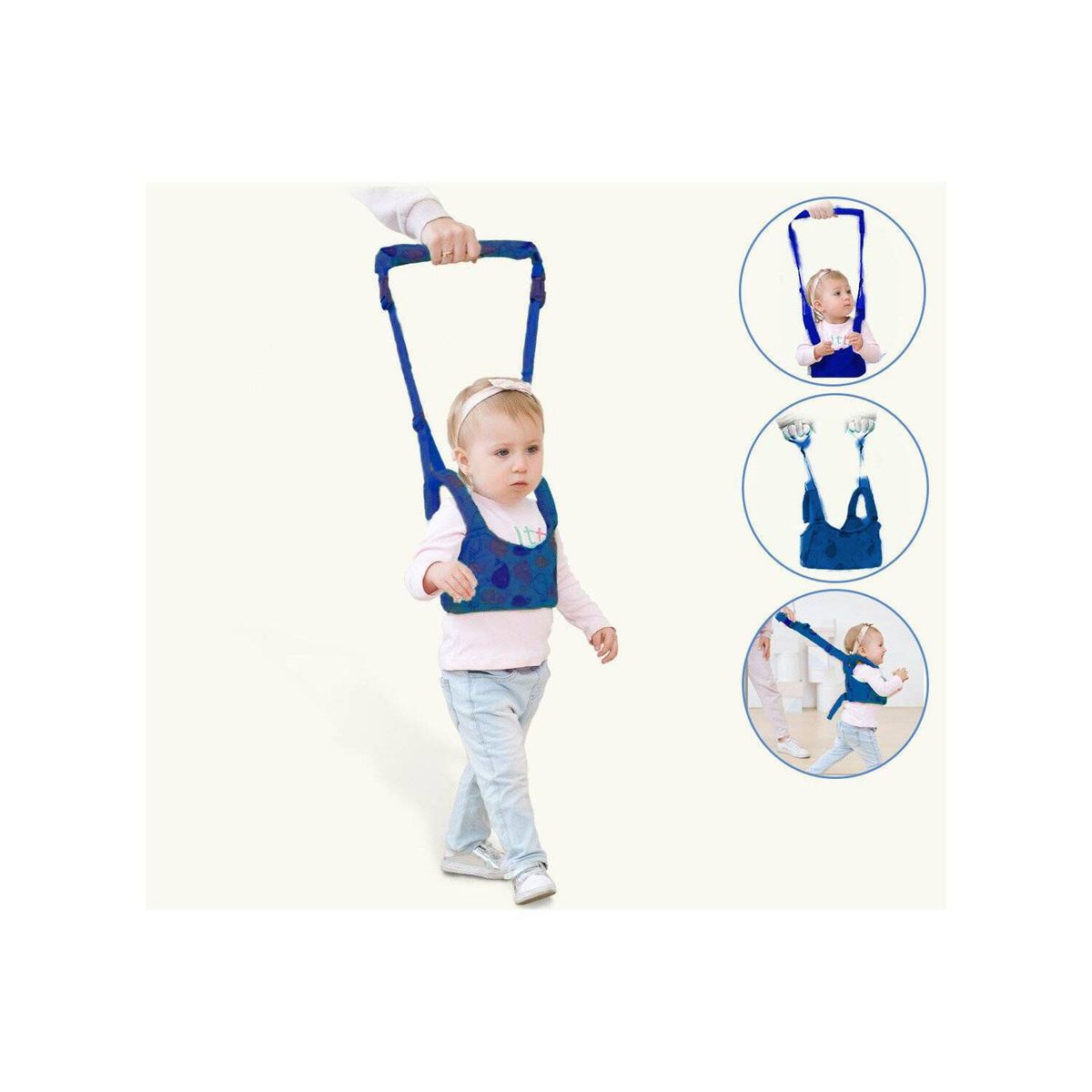 GENERICO - Arnés Caminador 2 en 1 Primeros Pasos AZUL