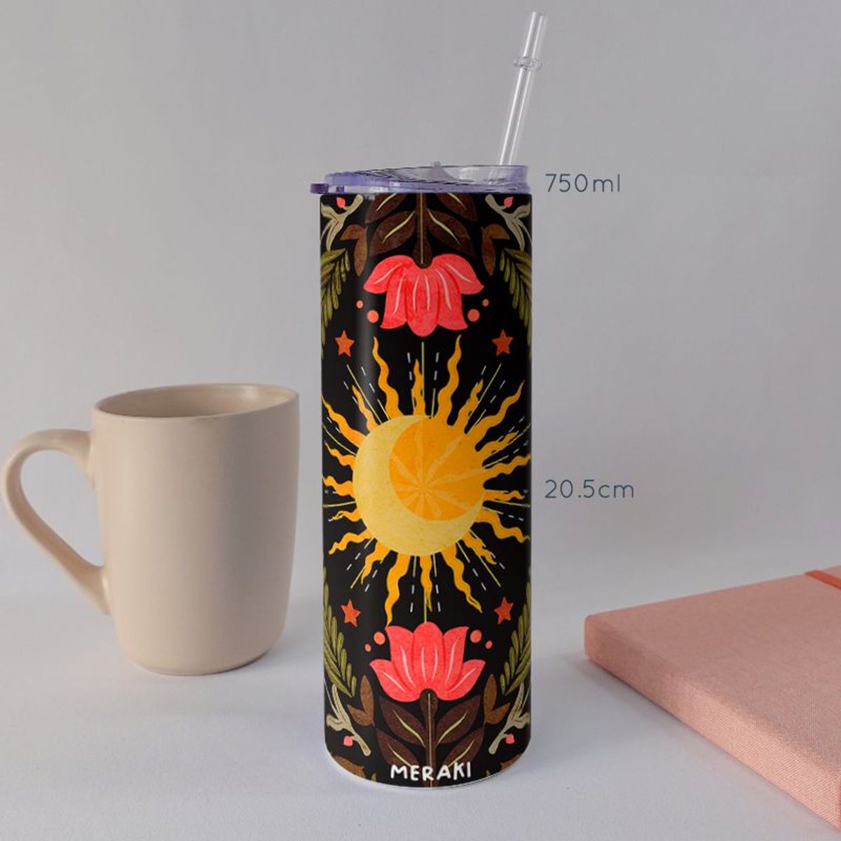 KUSTOMIT - Vaso Tomatodo Tumbler Mug Acero 750ml - Constelaciones