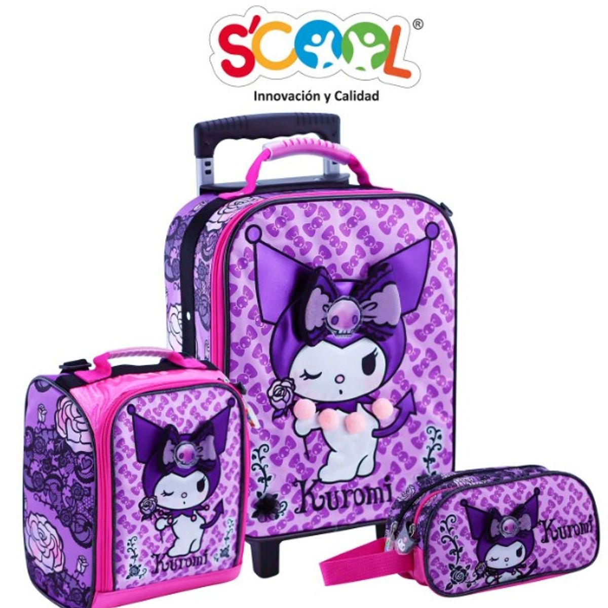 SCOOL - SET MOCHILA ESCOLAR KUROMI magic