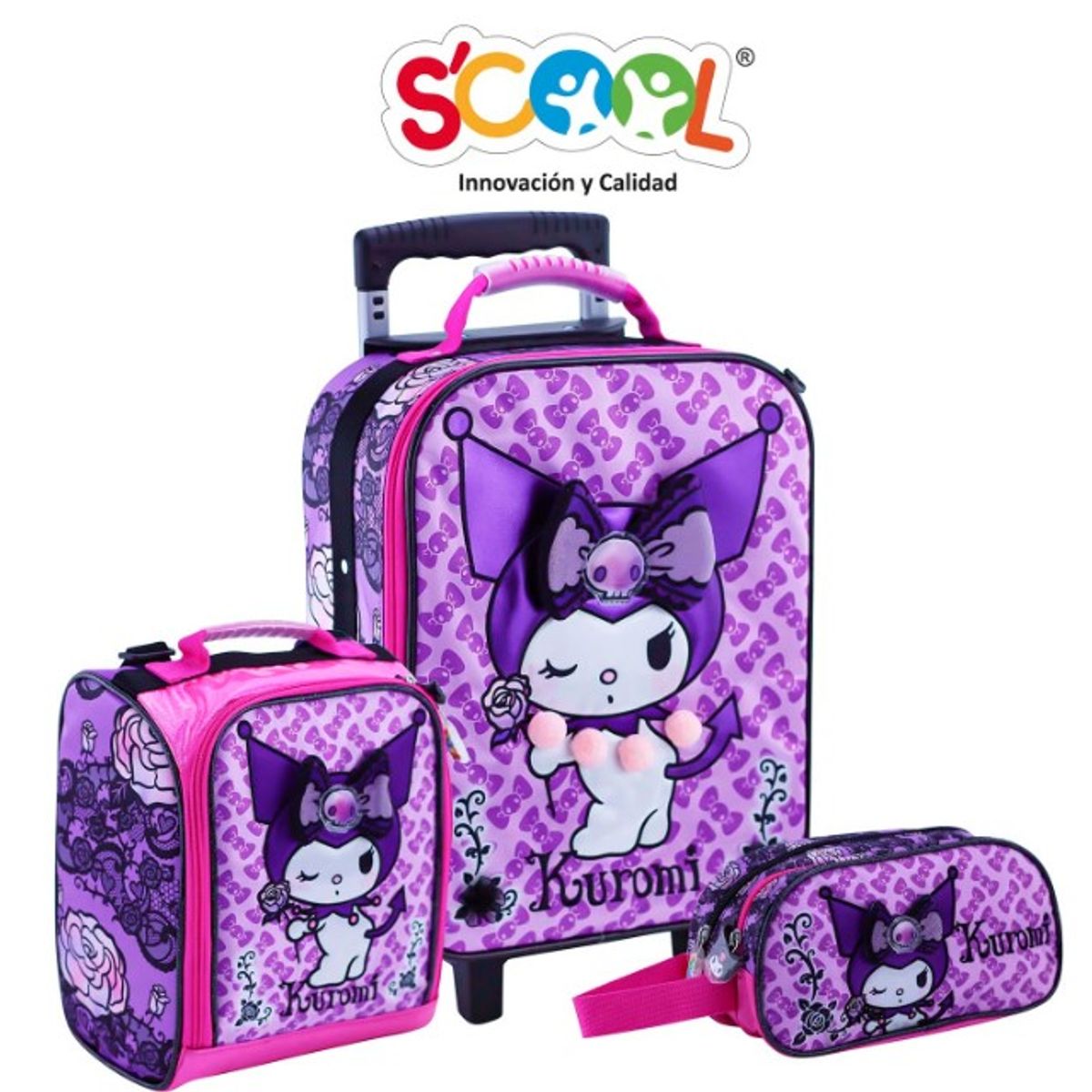 SCOOL - SET MOCHILA ESCOLAR KUROMI magic