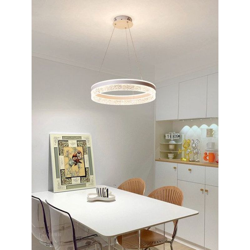 GENERICO - Lampara colgante led aro regulable incluye control remoto