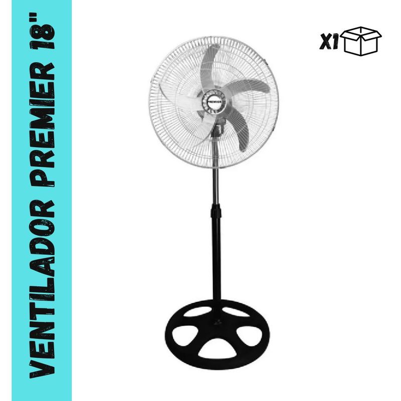 MASTER - Ventilador Premier de 5 Aspas Plateado 160watts