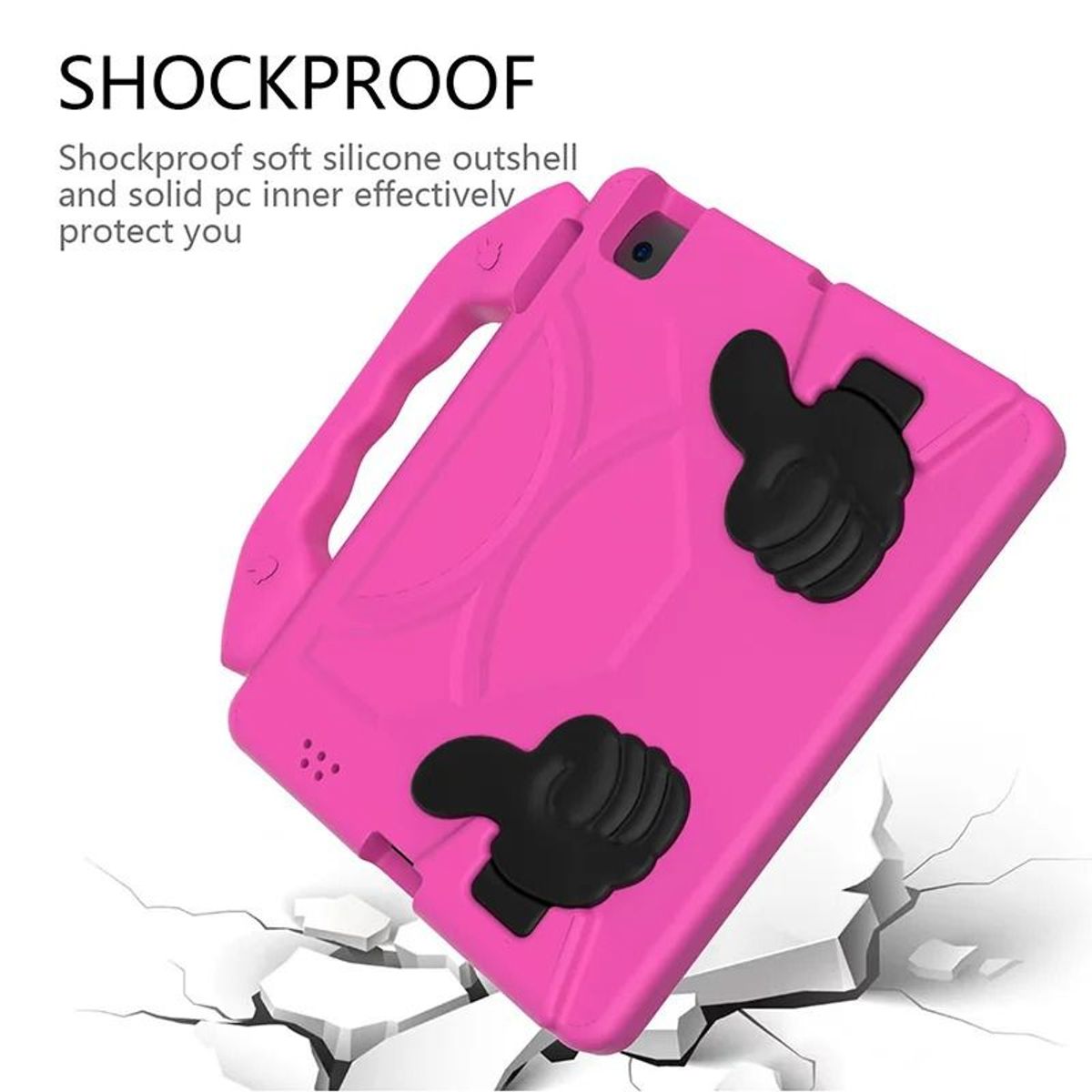 FUNDAANTIGOLPES - Funda de Goma con Diseño Like para Ipad 10ma generacion 10.9 Fucsia